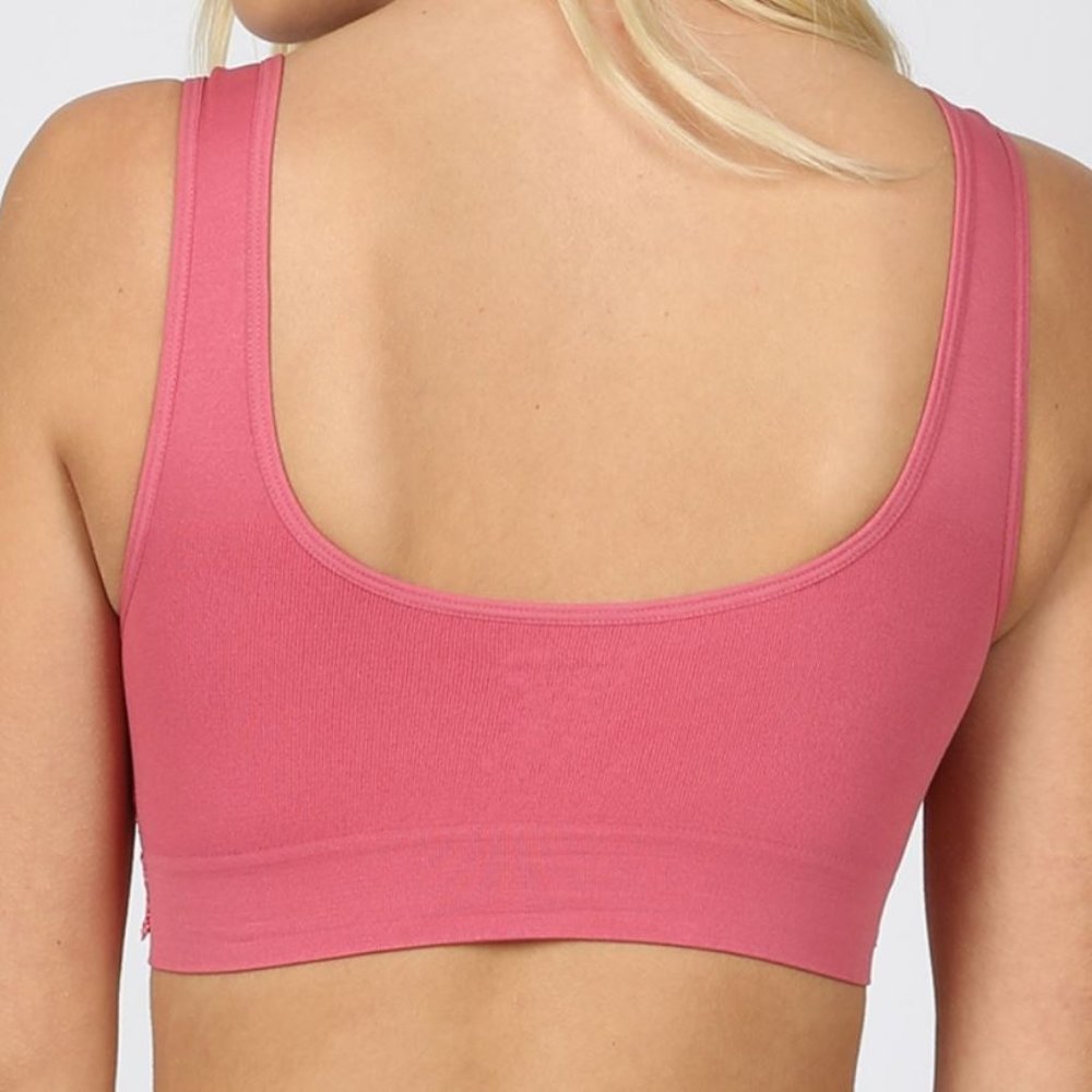 Color Eggshell "THE ANSWER" Seamless Bra Top - Picture 3 of 3